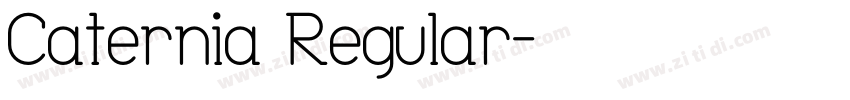 Caternia Regular字体转换